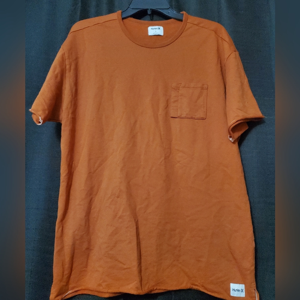 Hurley SZ LG tshirt with rolled hems